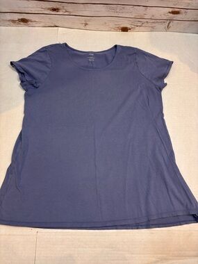Women's Scoop Neck Elliptical Short Sleeve Tee - Periwinkle